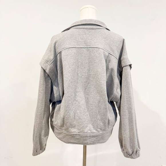 Amanda Uprichard Rebel Jersey Bomber Jacket Preppy Minimalist Athletic Small - Picture 9 of 10